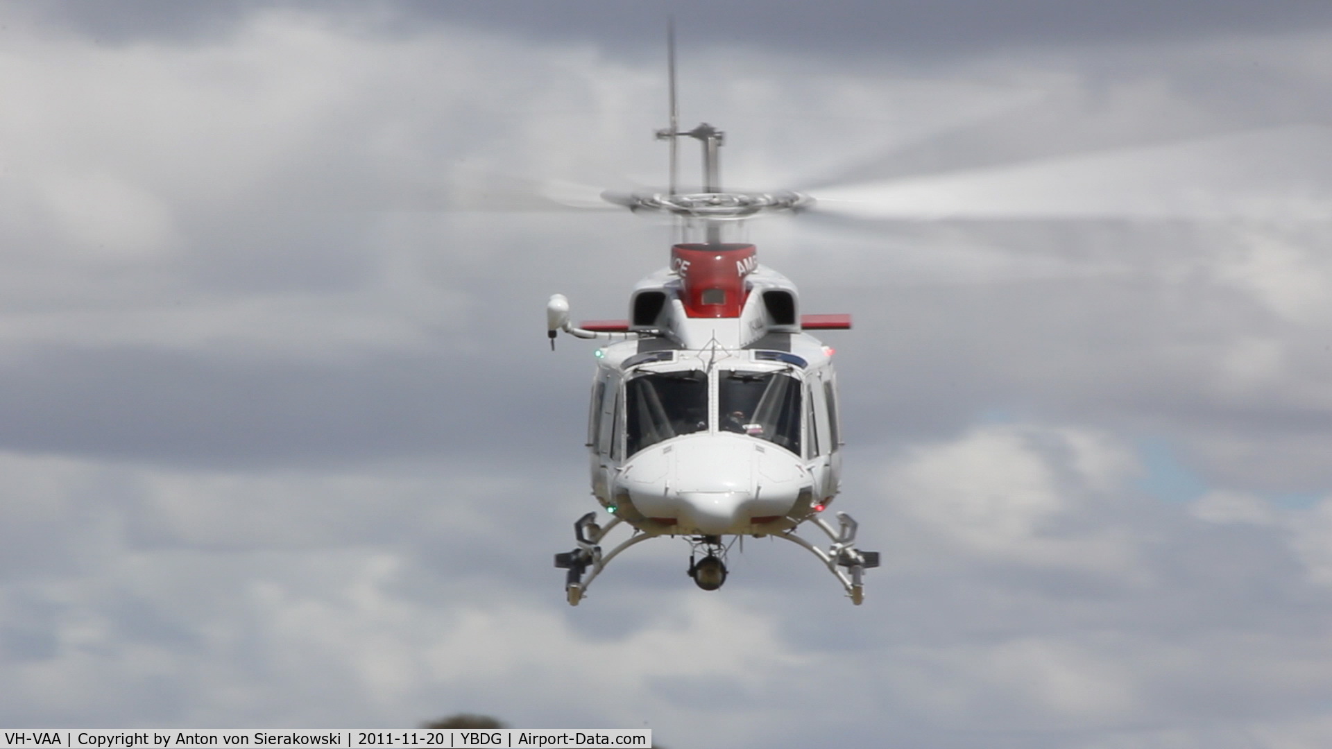 VH-VAA, 2001 Bell 412EP C/N 36274, VH-VAA @ YBDG Bendigo Airport Front on