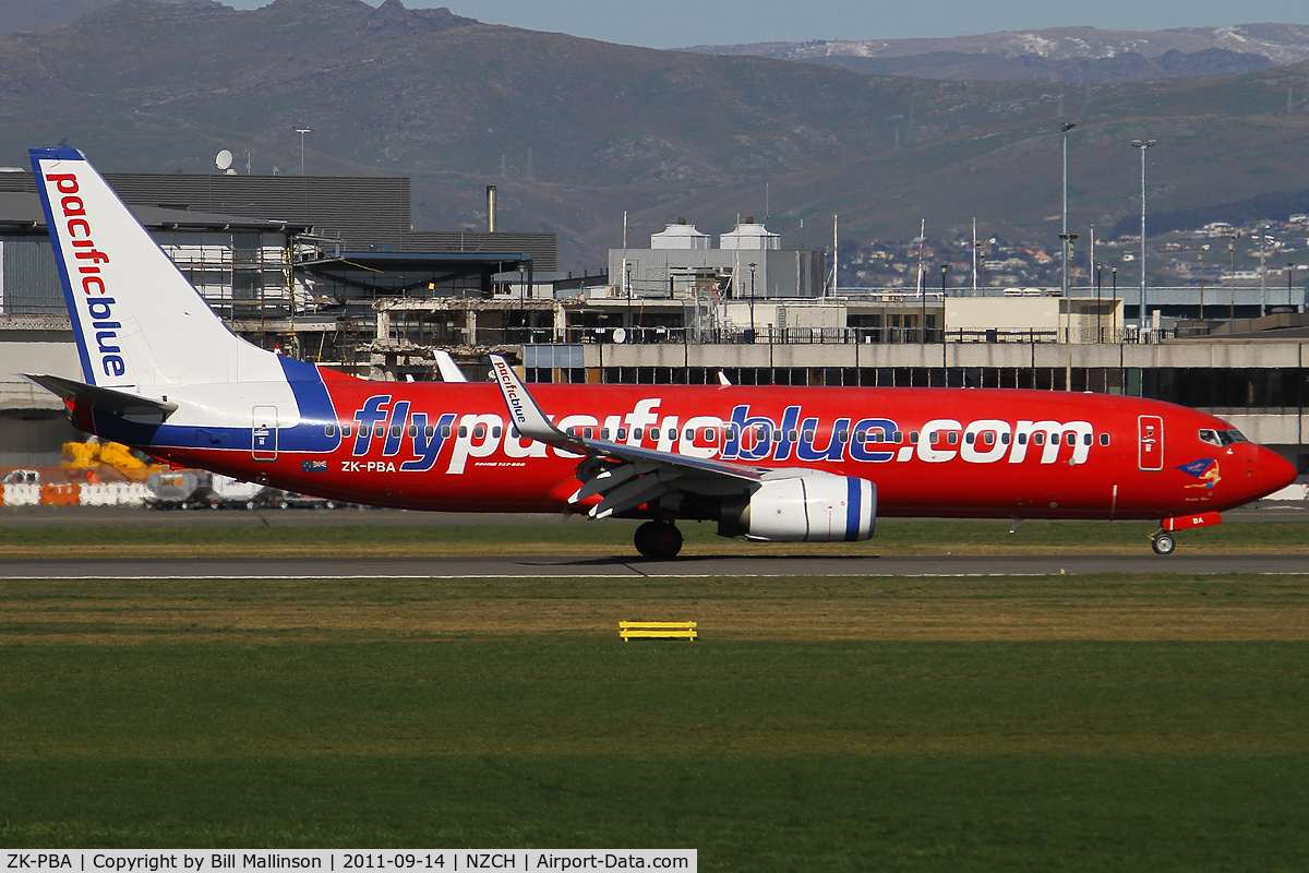 ZK-PBA, 2003 Boeing 737-8FE C/N 33796, safely down onto 20