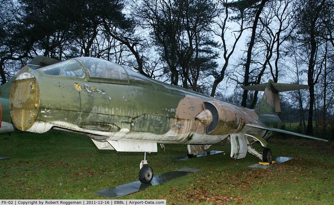 FX-02, Lockheed F-104G Starfighter C/N 683-9017, Stored with FX-41 FX-61 to restore one.K.B.Air Museum.Tail FX-47.