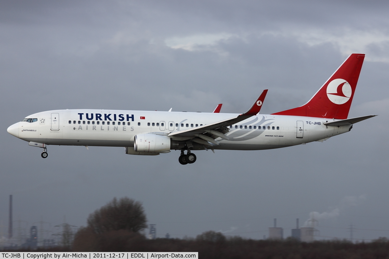 TC-JHB, 2008 Boeing 737-8F2 C/N 35741, Turkish Airlines, Boeing 737-8F2 (WL), CN: 35741/2685, Name: Safranbolu