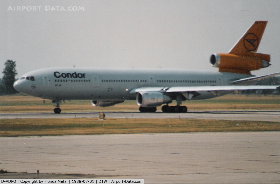 D-ADPO, 1979 McDonnell Douglas DC-10-30 C/N 46595, Condor DC-10