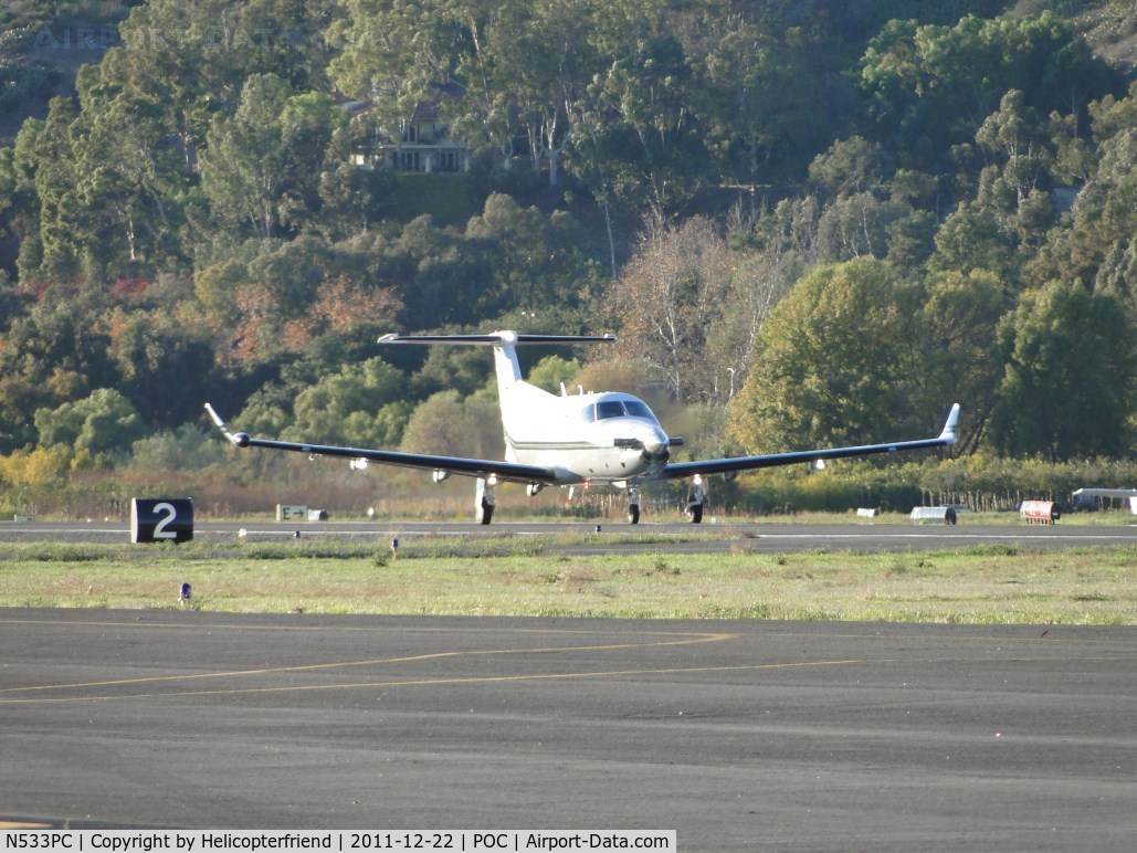 N533PC, 2003 Pilatus PC-12/45 C/N 533, Slowing down after landing preparing to taxi off runway 8R
