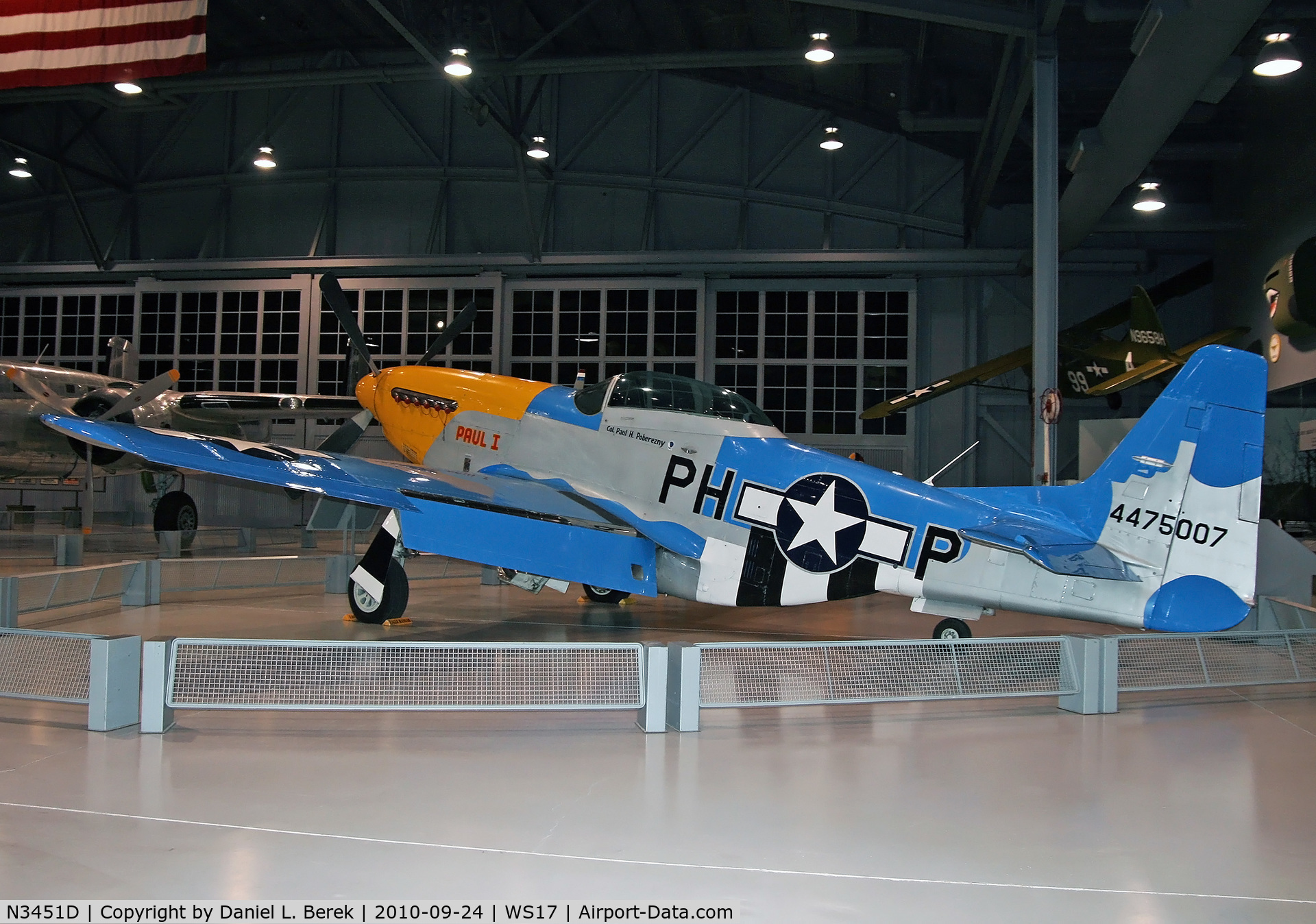 N3451D, 1944 North American F-51D Mustang C/N 122-41547, This fine P-51D is named after the EAA's founder, Paul Poberezny.