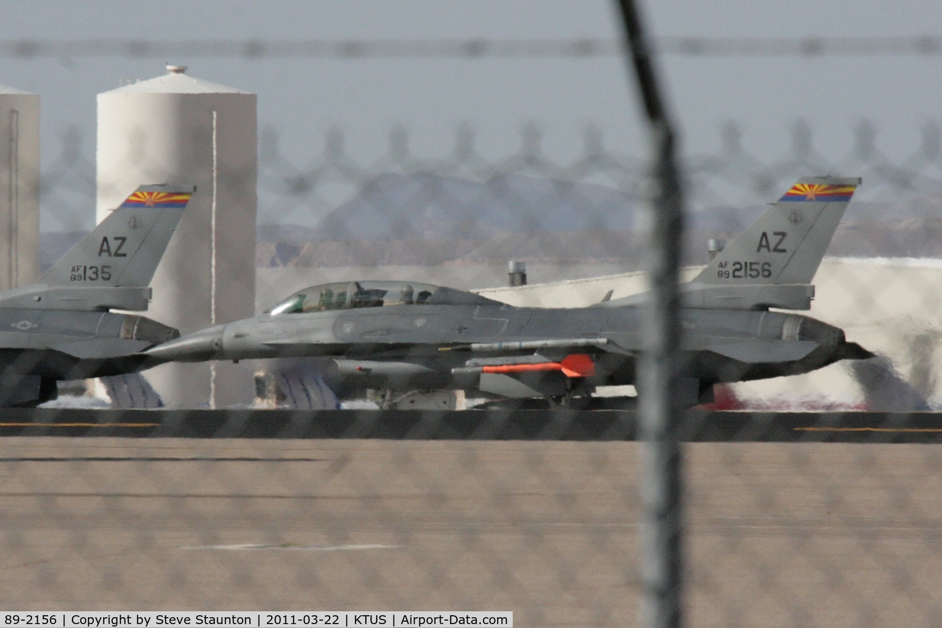 89-2156, General Dynamics F-16D Fighting Falcon C/N 1C-031, Taken at Tucson International Airport, in March 2011 whilst on an Aeroprint Aviation tour