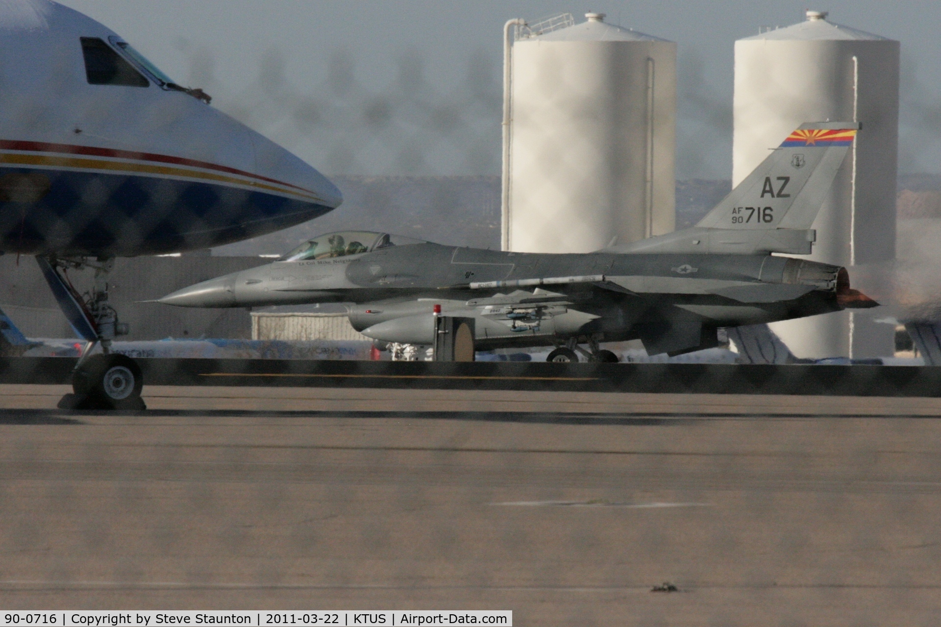 90-0716, General Dynamics F-16C C/N 1C-324, Taken at Tucson International Airport, in March 2011 whilst on an Aeroprint Aviation tour