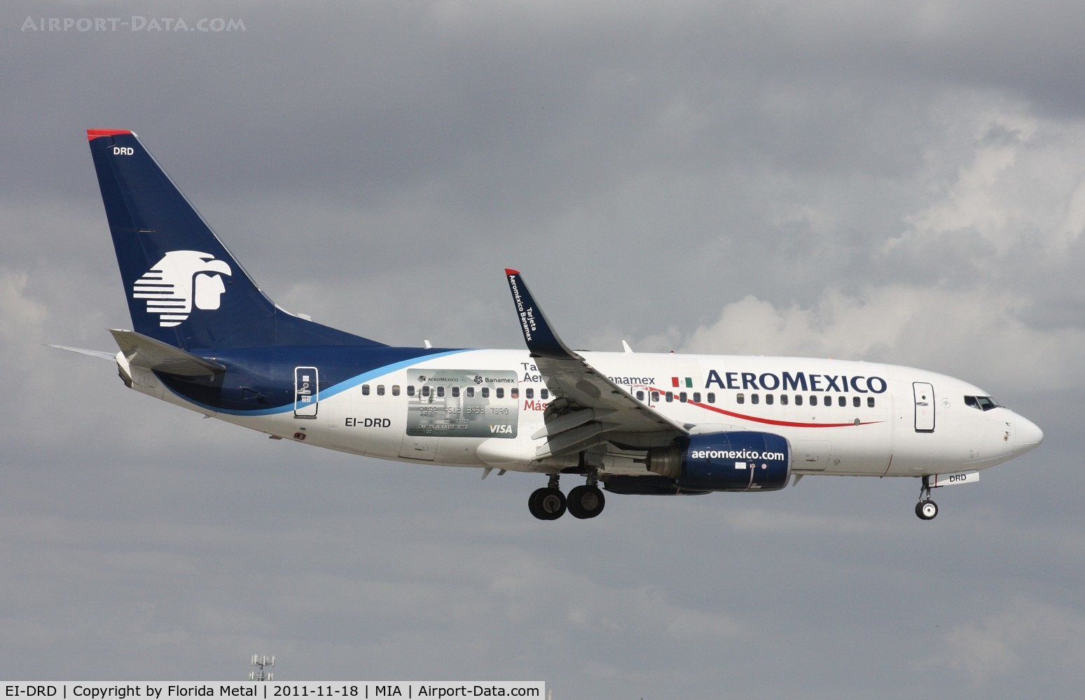 EI-DRD, 2006 Boeing 737-752 C/N 35117, Aeromexico 737 Visa ad