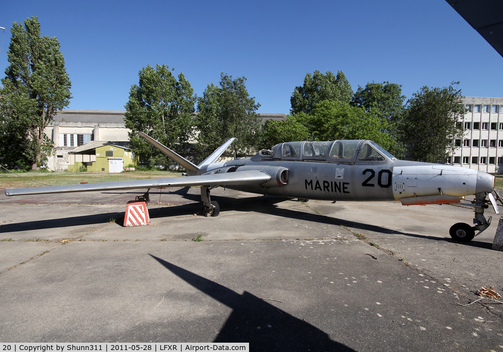 20, Fouga CM-175 Zephyr C/N 20, Preserved outside Museum...