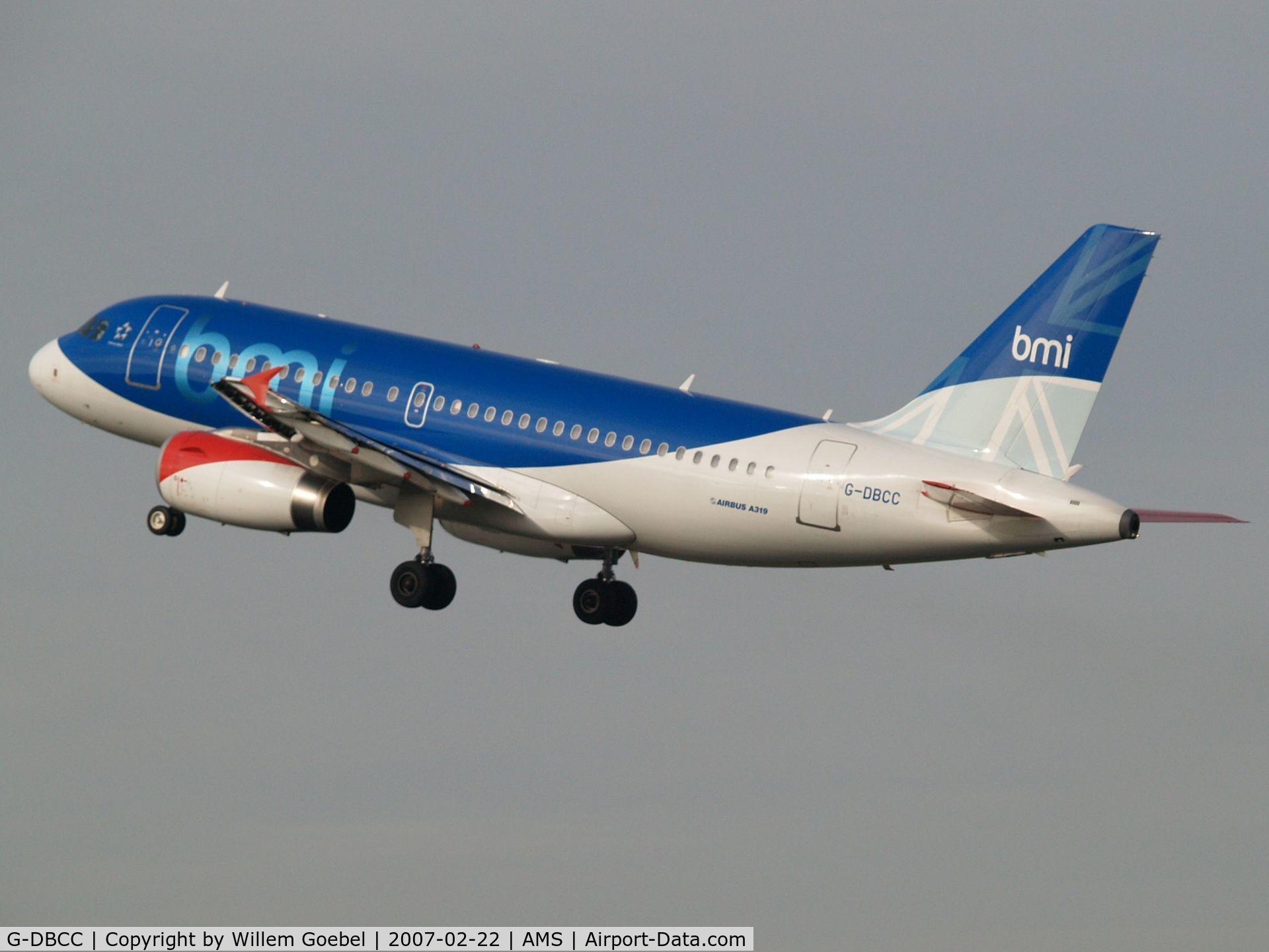 G-DBCC, 2004 Airbus A319-131 C/N 2194, Take off from Amsterdam Airport of runway 24