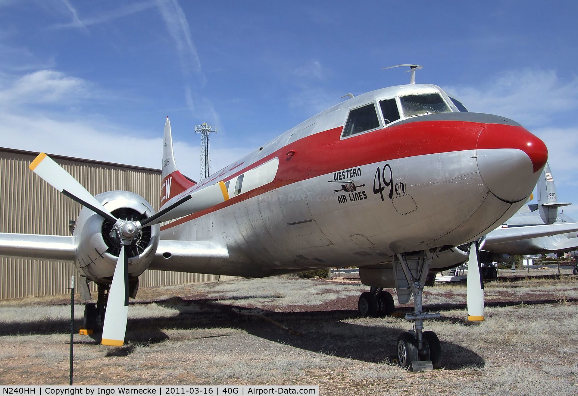 N240HH, 1948 Convair CV-240-1 C/N 47, Convair 240 at the Planes of Fame Air Museum, Valle AZ