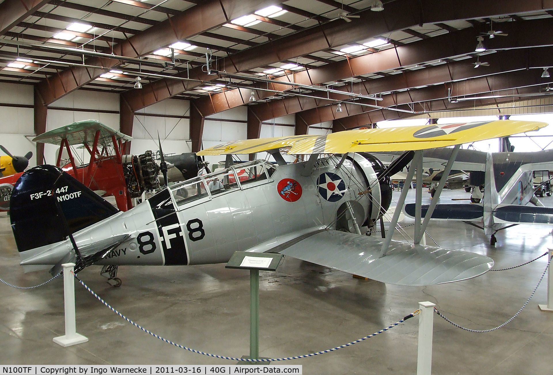 N100TF, Grumman G-32A C/N 447, Grumman G-32A at the Planes of Fame Air Museum, Valle AZ