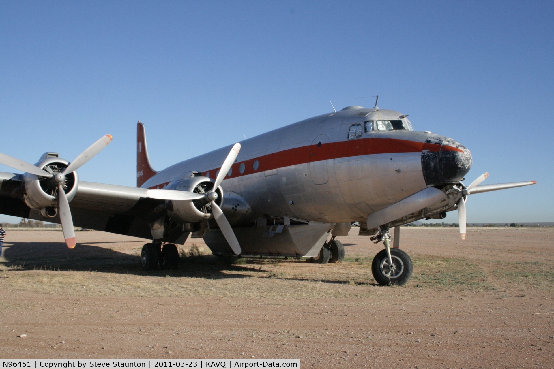 N96451, 1945 Douglas C-54S Skymaster (DC-4) C/N 10592/323, Taken at Avra Valley Airport, in March 2011 whilst on an Aeroprint Aviation tour