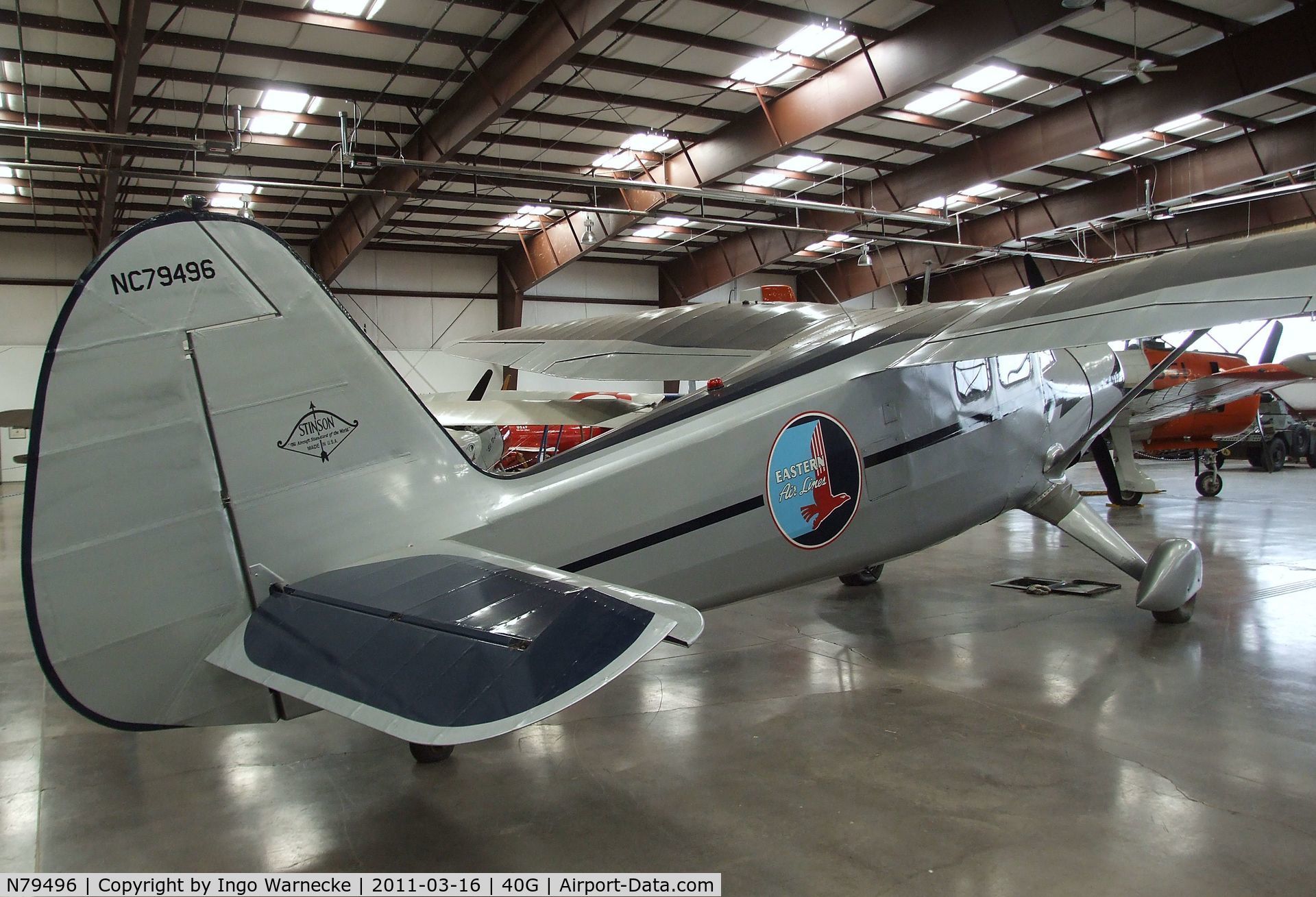 N79496, 1943 Stinson V77 Reliant C/N 77-131, Stinson V77 Reliant at the Planes of Fame Air Museum, Valle AZ