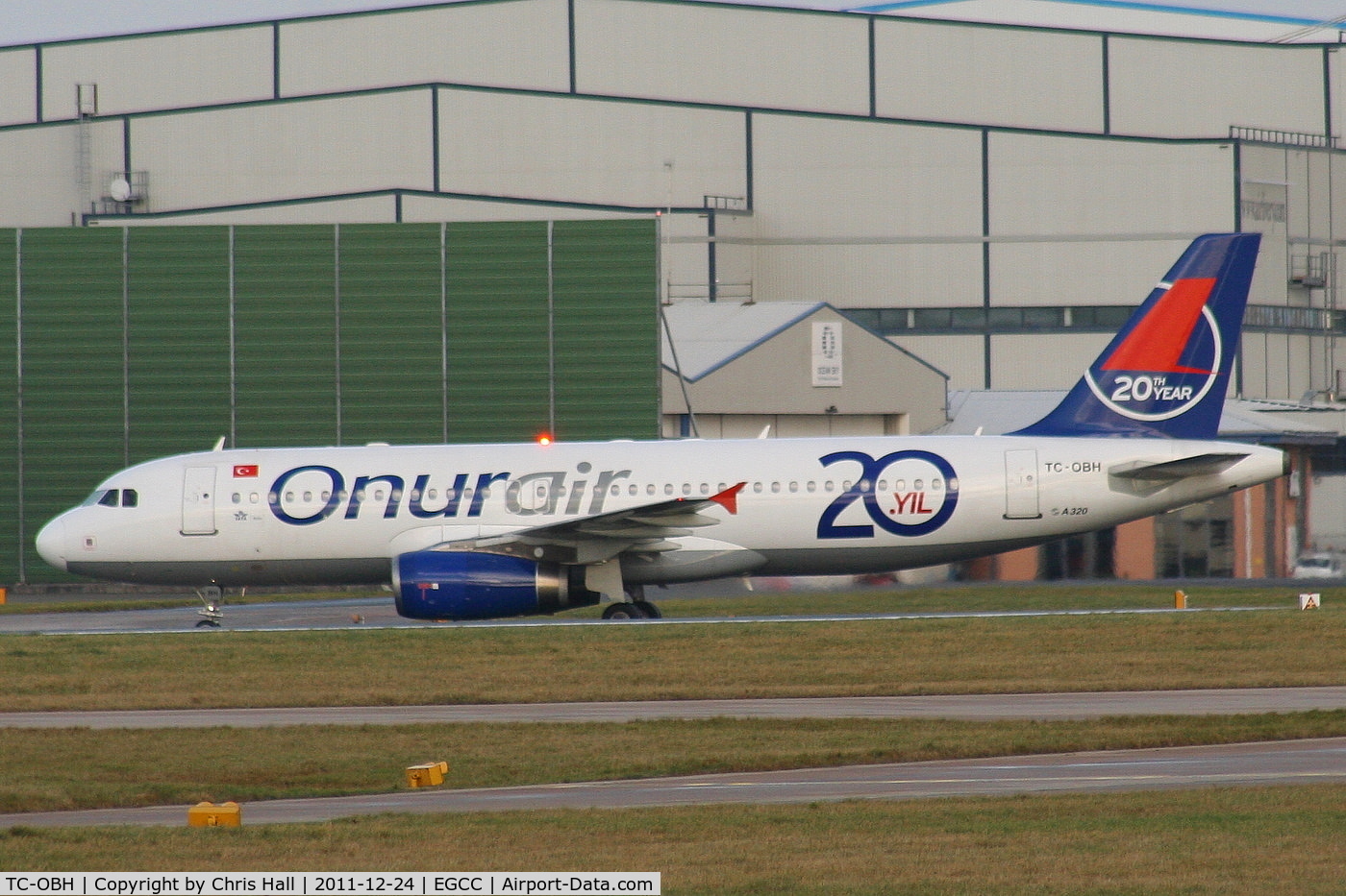 TC-OBH, 2001 Airbus A320-233 C/N 1482, Onur Air A320 now wearing 20th anniversary markings