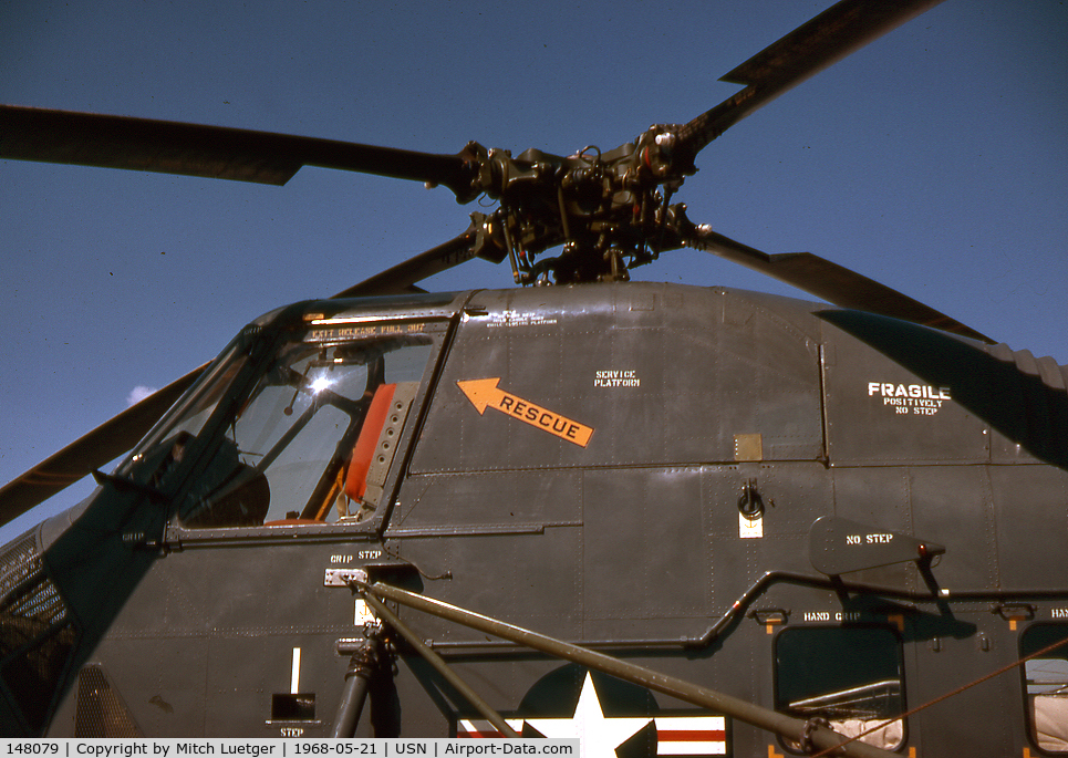 148079, Sikorsky UH-34D Seahorse C/N 58-1193, This A/C was used as one of our SAR Helos at NAAS Fallon, Nev. in the late 60'. This photo was taken in May of 1968. The movie 