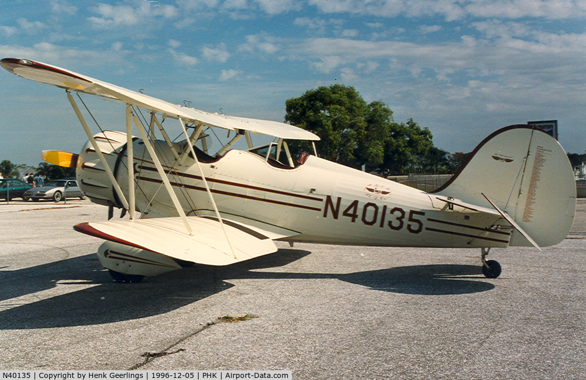 N40135, 1991 Classic Aircraft Corp WACO YMF C/N F5-035, Belle Glade - Glades Airport