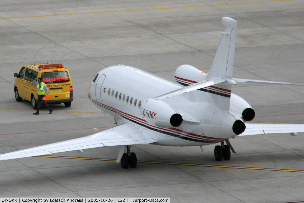 OY-OKK, 2003 Dassault Falcon 900EX C/N 128, LEGO plane on parking position
