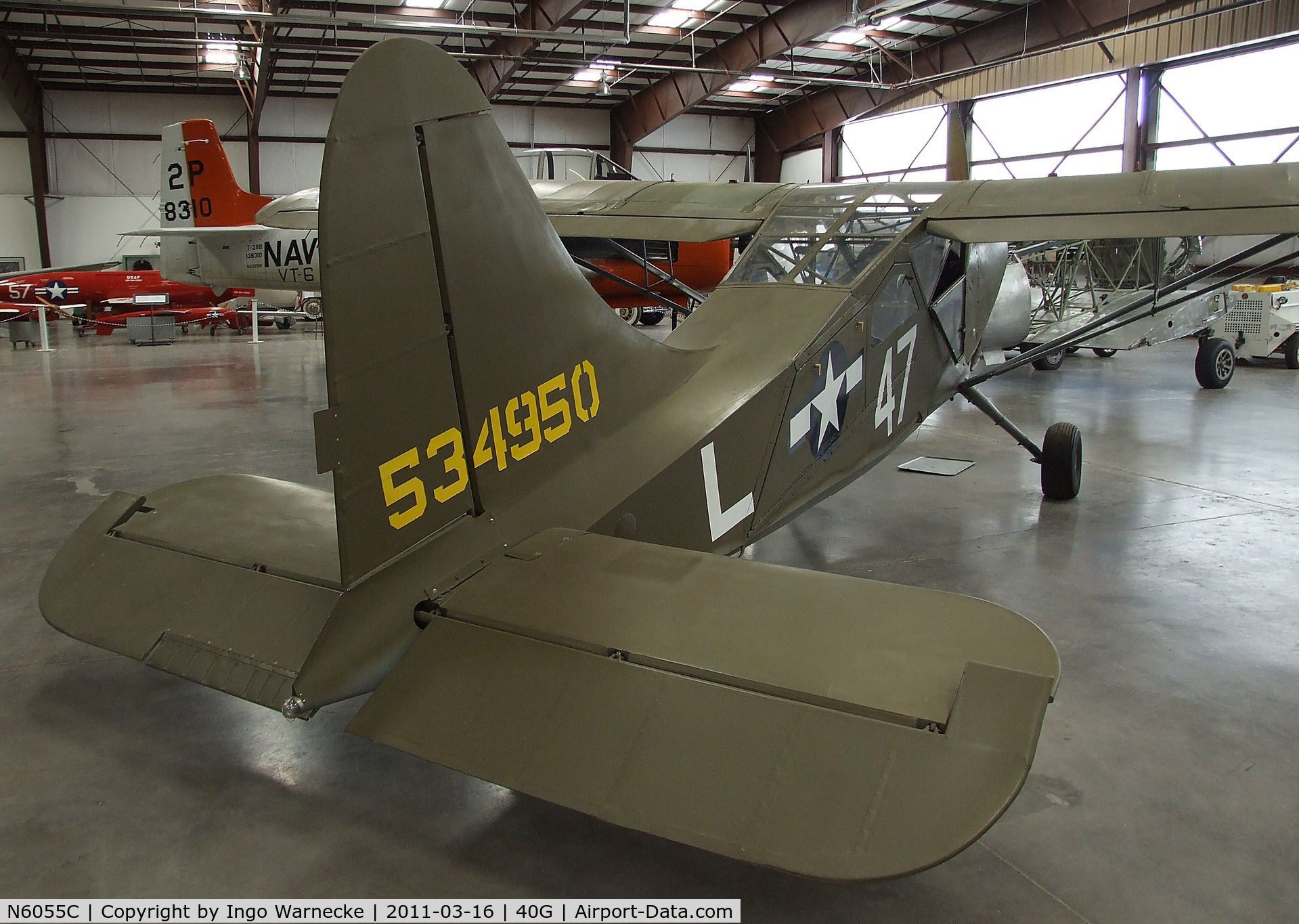 N6055C, 1945 Stinson U-19B (L-5G) C/N Not found 45-34950/N6055C, Stinson L-5G Sentinel at the Planes of Fame Air Museum, Valle AZ