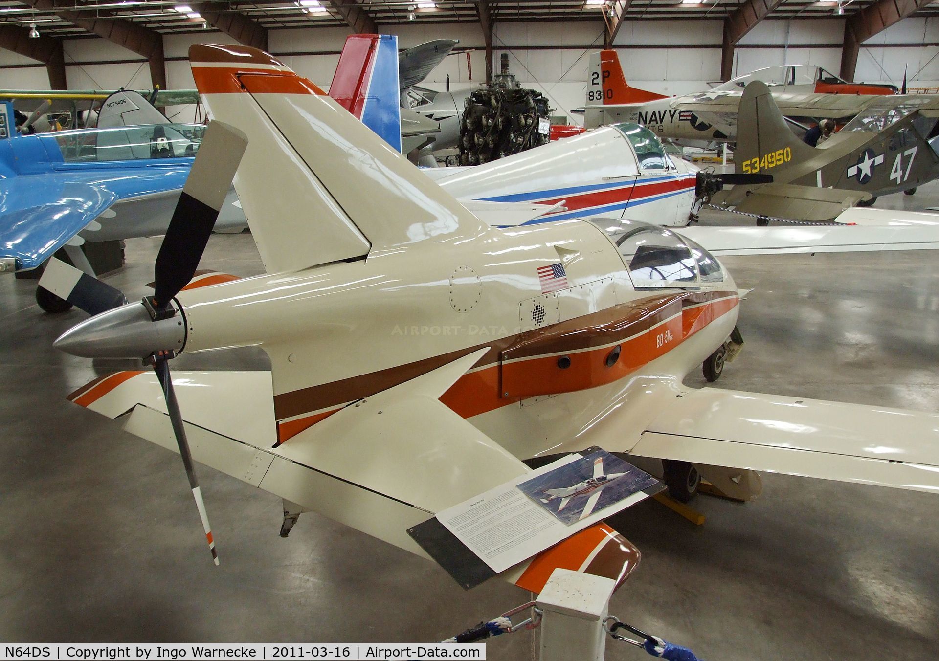 N64DS, Bede BD-5VEE C/N 1154, Bede (D.J. Sauser) BD-5VEE at the Planes of Fame Air Museum, Valle AZ
