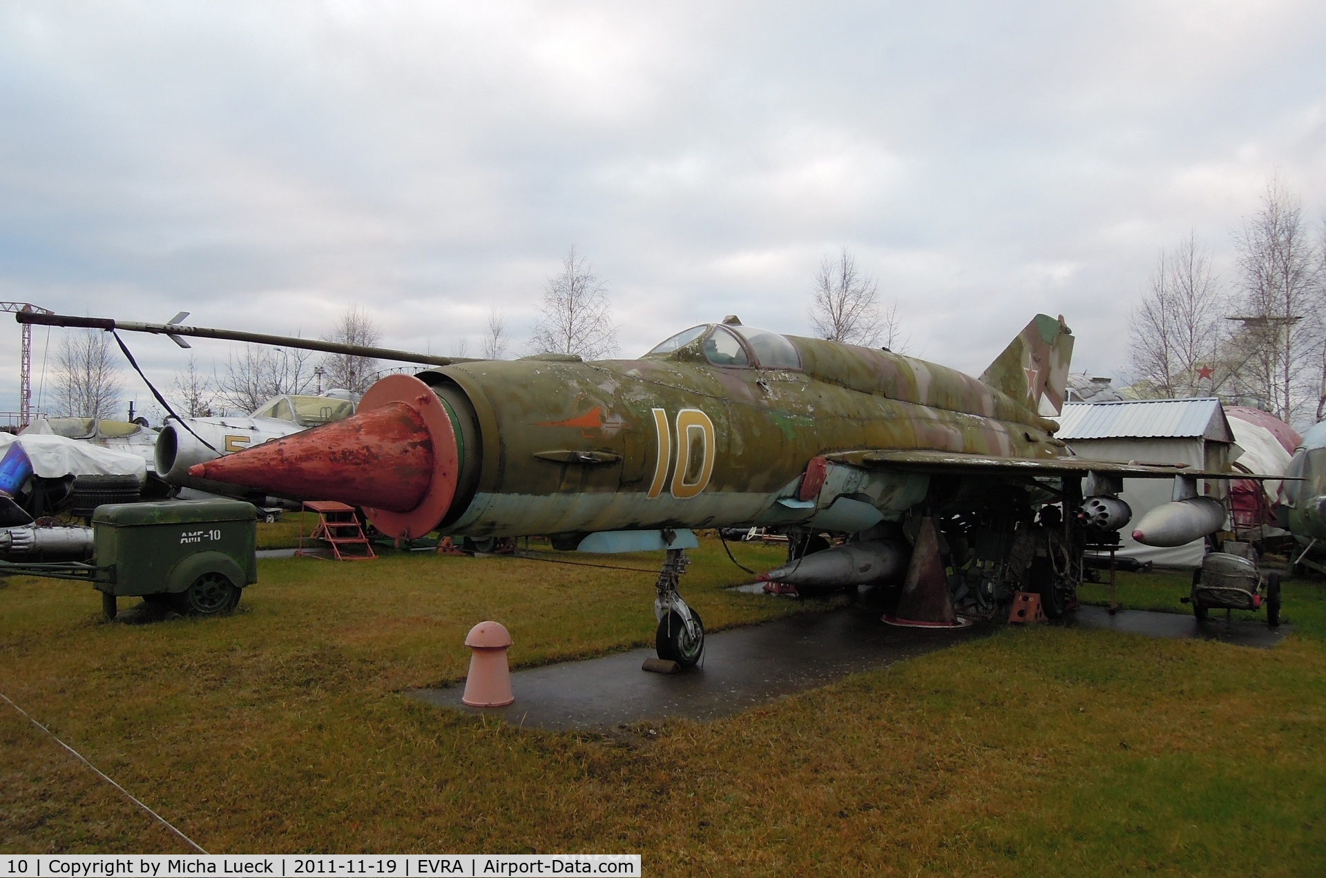 10, Mikoyan-Gurevich MiG-21SMT C/N 50023100/2120, At Aviomuzejs, Riga