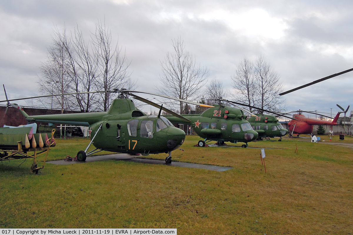 017, Mil Mi-1MU C/N Not found 017, Line-up at Aviomuzejs, Riga