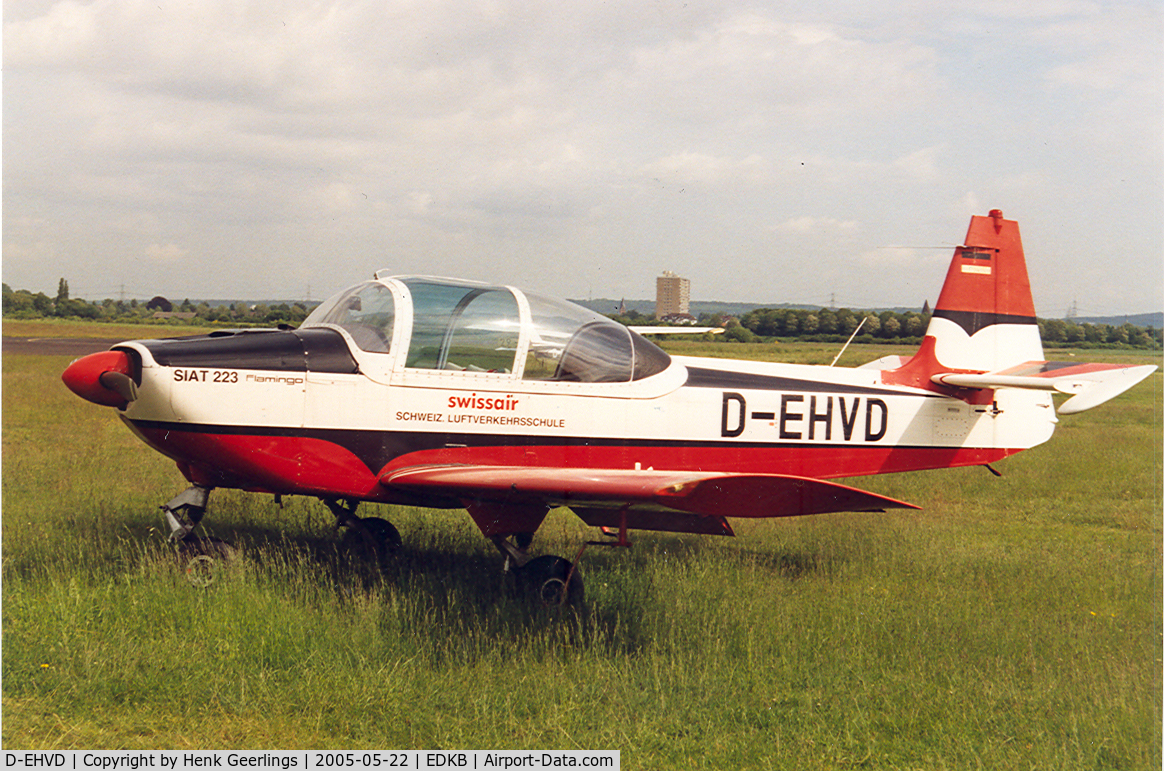D-EHVD, SIAT 223K-1 Flamingo C/N 020, Hangelar Airport nr Bonn