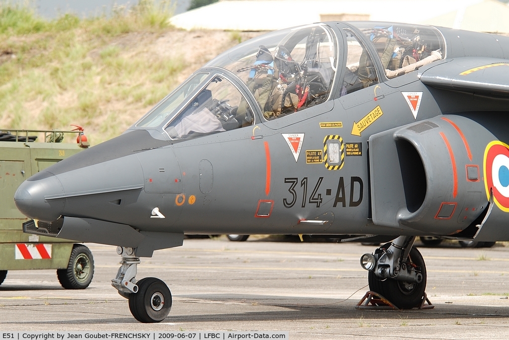 E51, Dassault-Dornier Alpha Jet E C/N E51, 314-AD
BASE de CAZAUX
