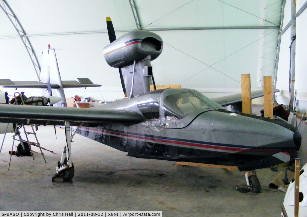 G-BASO, 1967 Lake LA-4-180 Amphibian C/N 358, at a small airfield in Northern Ireland