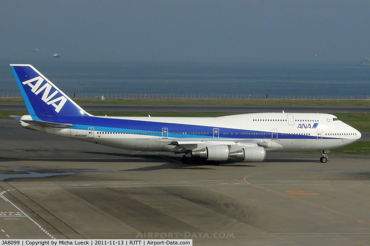 JA8099, 1991 Boeing 747-481D C/N 25292, At Haneda