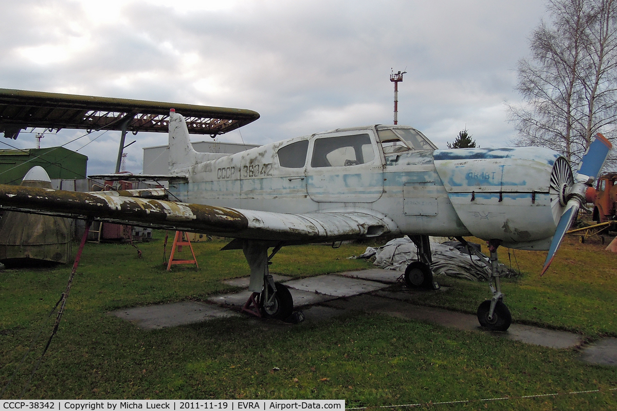 CCCP-38342, Yakovlev Yak-18T C/N 4200803, At the Avionmuzejs, Riga