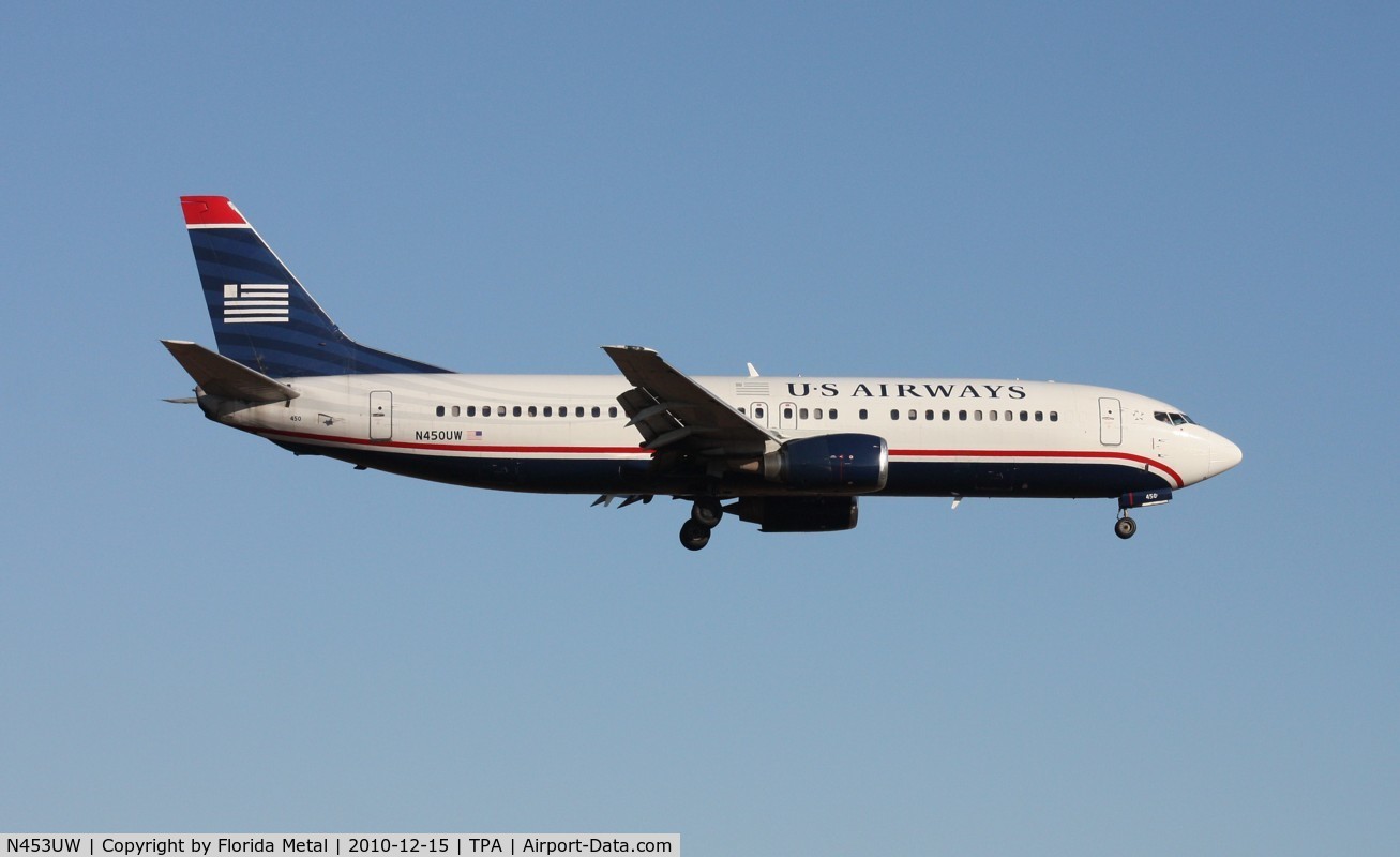 N453UW, 1991 Boeing 737-4B7 C/N 24980, US Airways 737