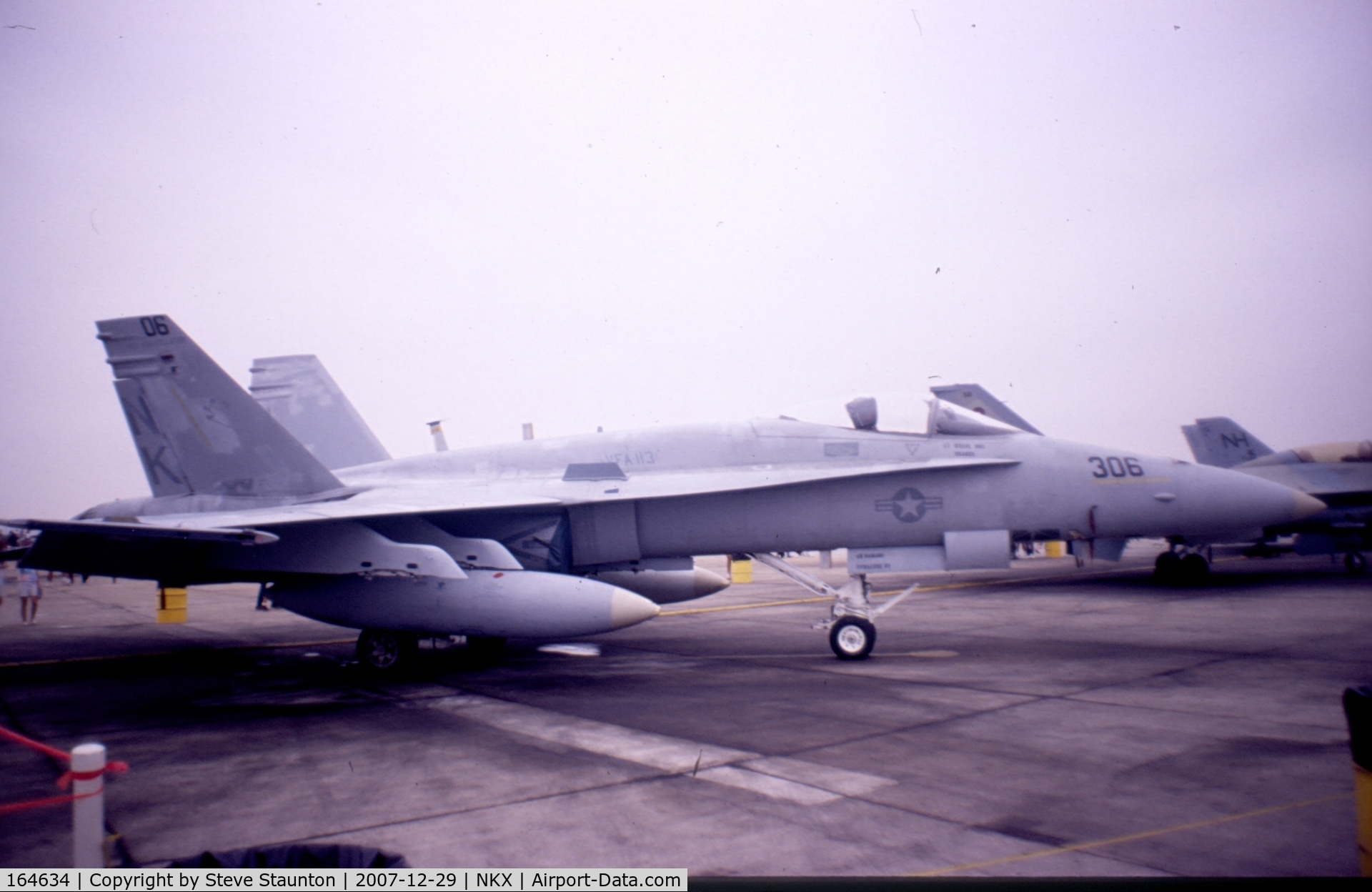 164634, 1991 McDonnell Douglas F/A-18C Hornet C/N 1051/C263, Taken at NAS Miramar Airshow in 1988 (scan of a slide)