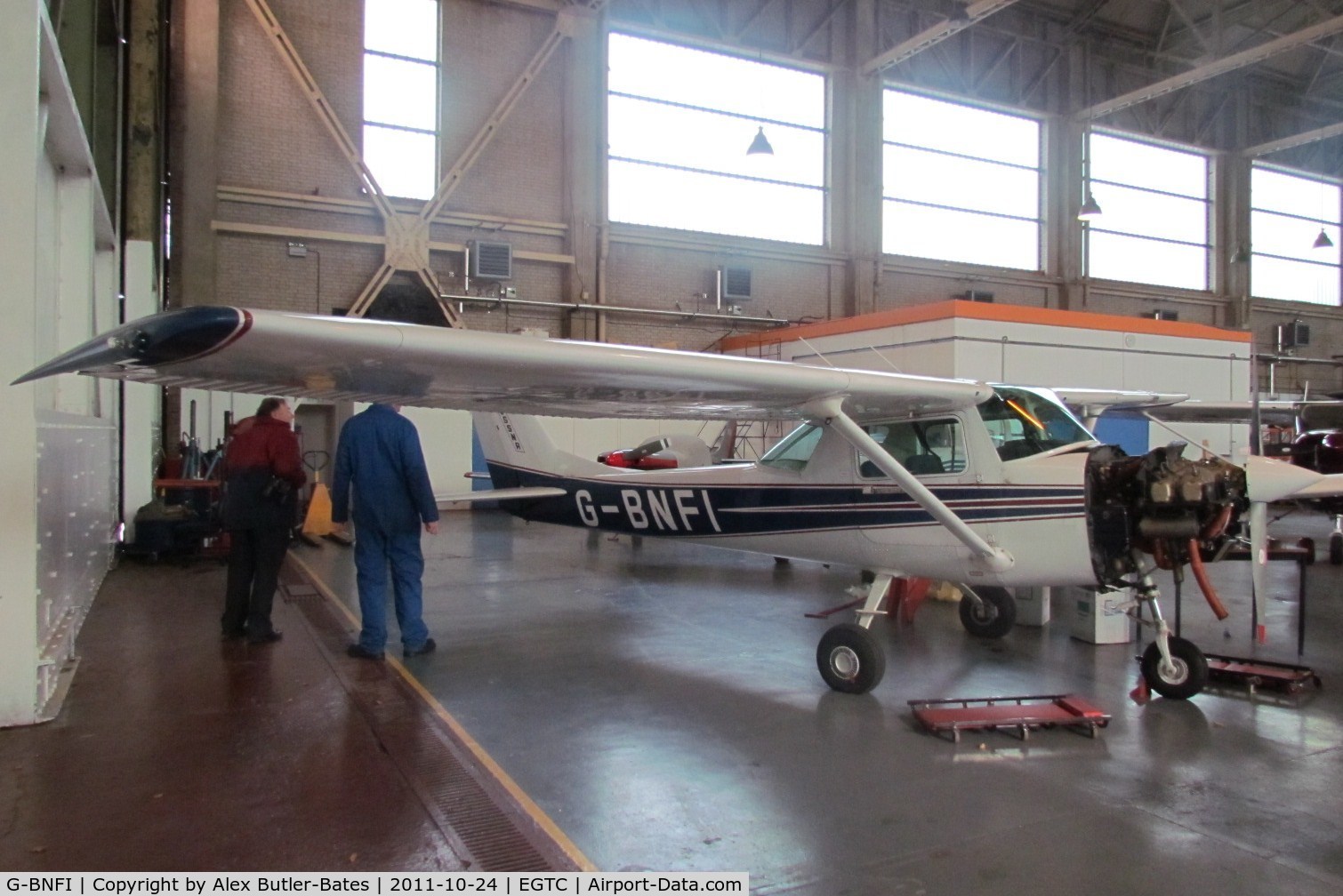 G-BNFI, 1969 Cessna 150J C/N 15069417, Inside the Bonus Aviation Hangar