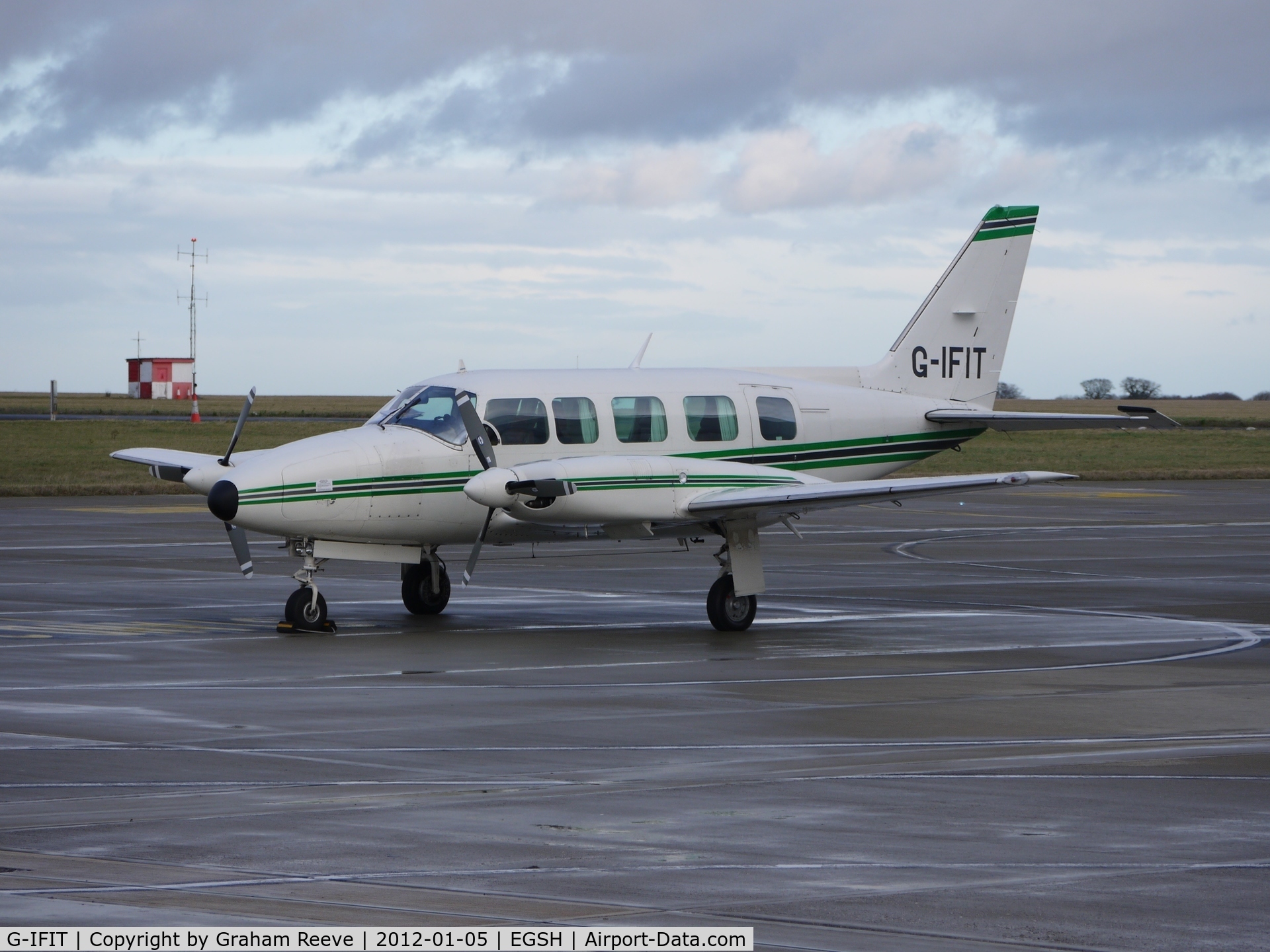 G-IFIT, 1980 Piper PA-31-350 Chieftain C/N 31-8052078, Parked at Norwich.