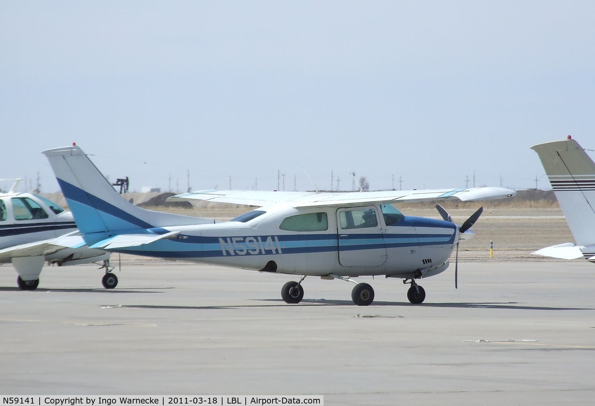 N59141, 1973 Cessna 210L Centurion C/N 21060118, Cessna 210L Centurion at Mid-America regional airport, Liberal KS