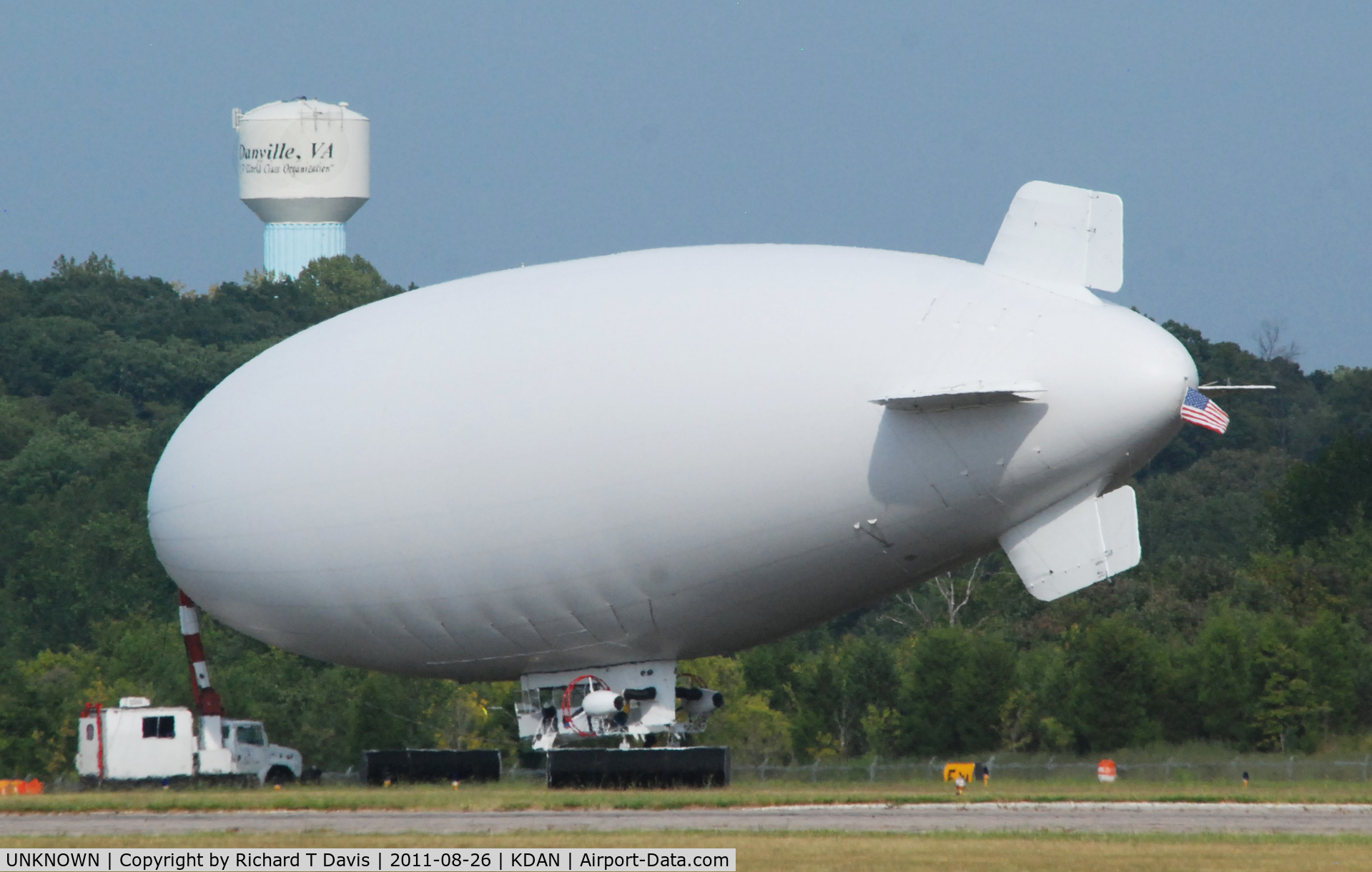 UNKNOWN, Various Airships C/N unknown, Navy Blimp found shelter In Danville Va. away from Hurricane Irene moving up the east coast August 26,2011. After flying over Danville letting everyone see that she has arrived the quiet running lady quietly settled down for her several days stay till sh