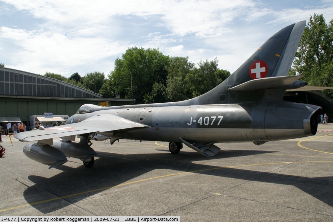 J-4077, 1955 Hawker Hunter F.58 C/N 41H-697444, Open day.Preserved.