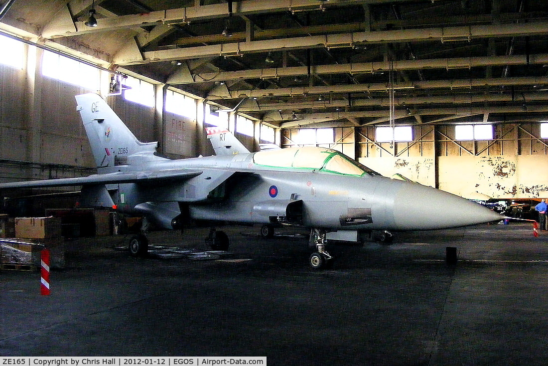 ZE165, 1986 Panavia Tornado F.3 C/N 538/AS018/2033, inside the Aircraft Maintenance & Storage Unit hangar