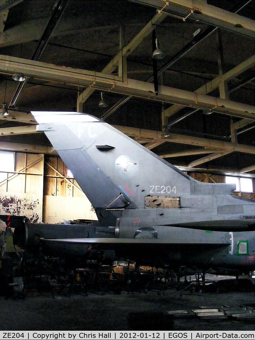ZE204, 1986 Panavia Tornado F.3 C/N 569/AS024/3255, inside the Aircraft Maintenance & Storage Unit hangar