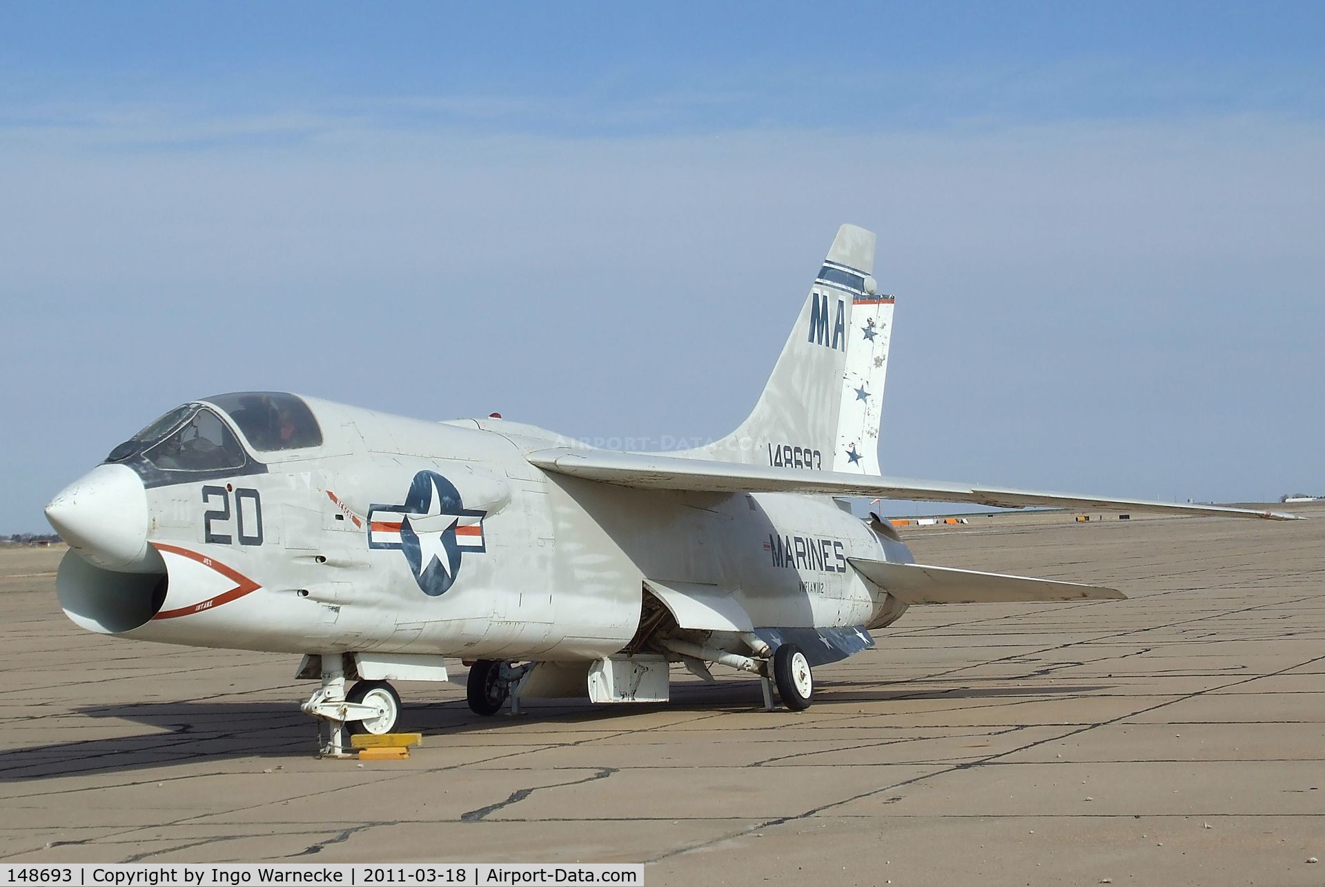 148693, Vought F-8D Crusader Crusader C/N 913, Vought F-8H Crusader at the Mid-America Air Museum, Liberal KS