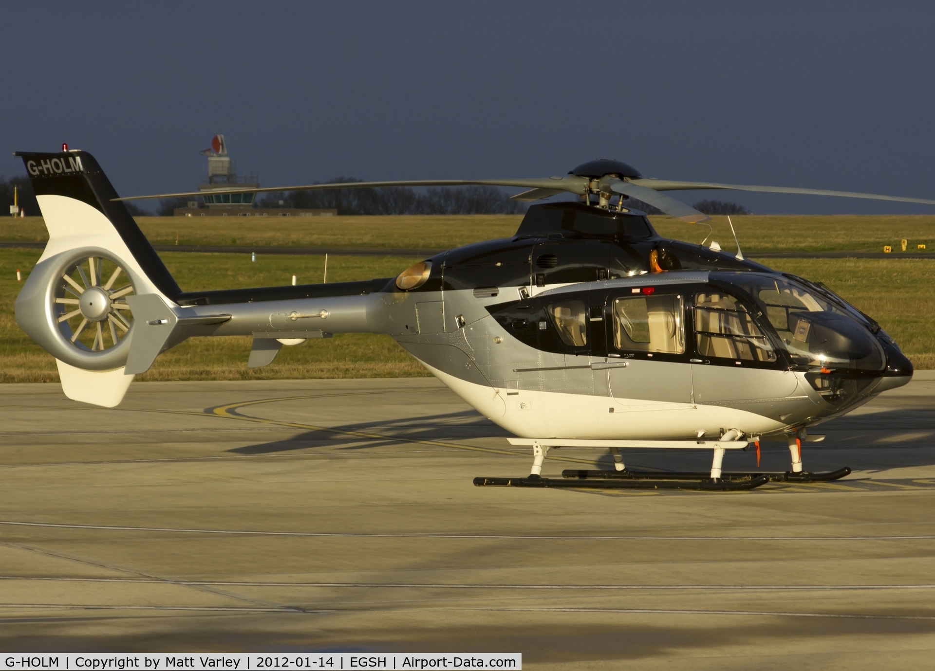 G-HOLM, 2007 Eurocopter EC-135T-2+ C/N 0574, Sat on stand at SaxonAir.