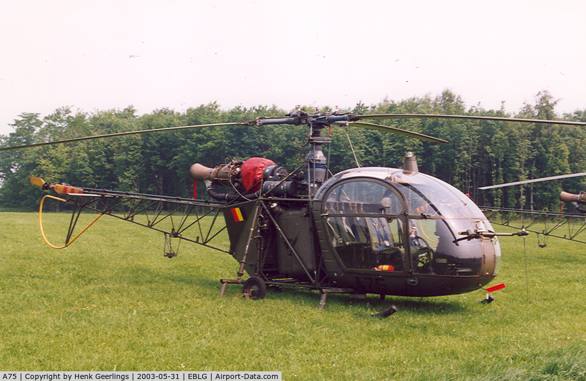 A75, Sud Aviation SA-318C Alouette II C/N 2095-707C-A171, Belgian Army

Heli Meet at Bierset AB