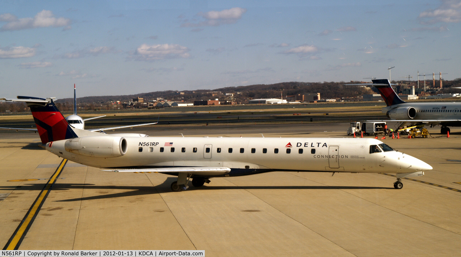 N561RP, 2002 Embraer ERJ-145LR (EMB-145LR) C/N 145447, Parking ramp National