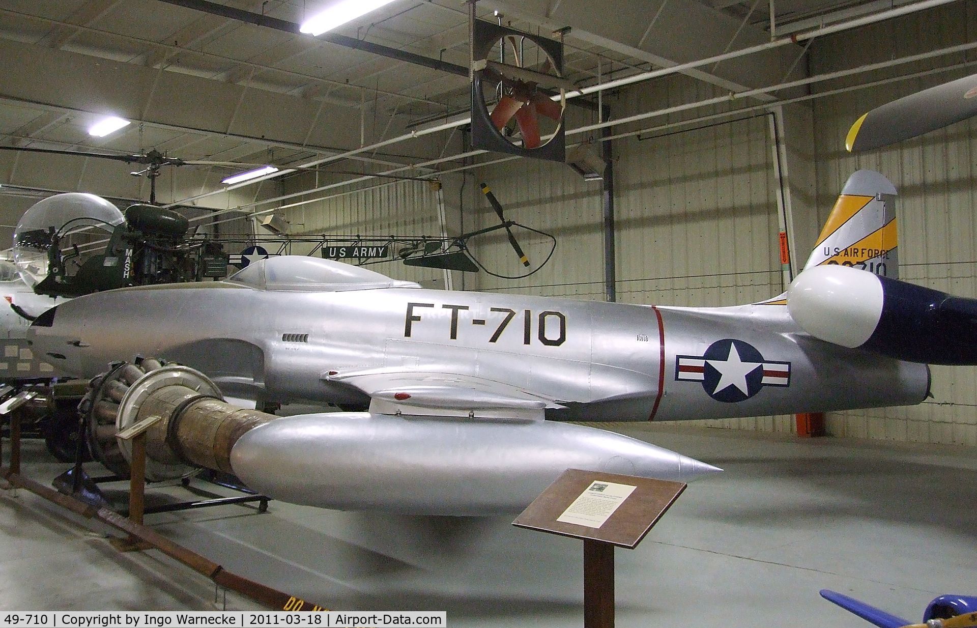 49-710, 1949 Lockheed F-80C-10-LO Shooting Star C/N 080-2458, Lockheed F-80C Shooting Star at the Mid-America Air Museum, Liberal KS