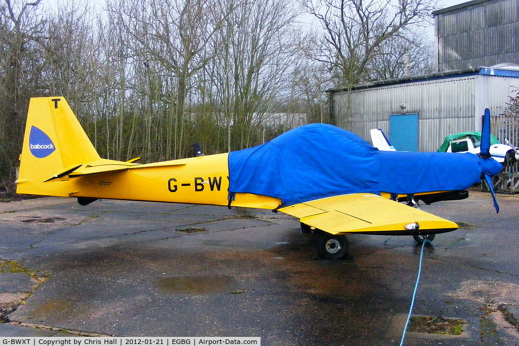 G-BWXT, 1997 Slingsby T-67M-260 Firefly C/N 2254, ex Babcock Defence Services T-67 in storage at Leicester