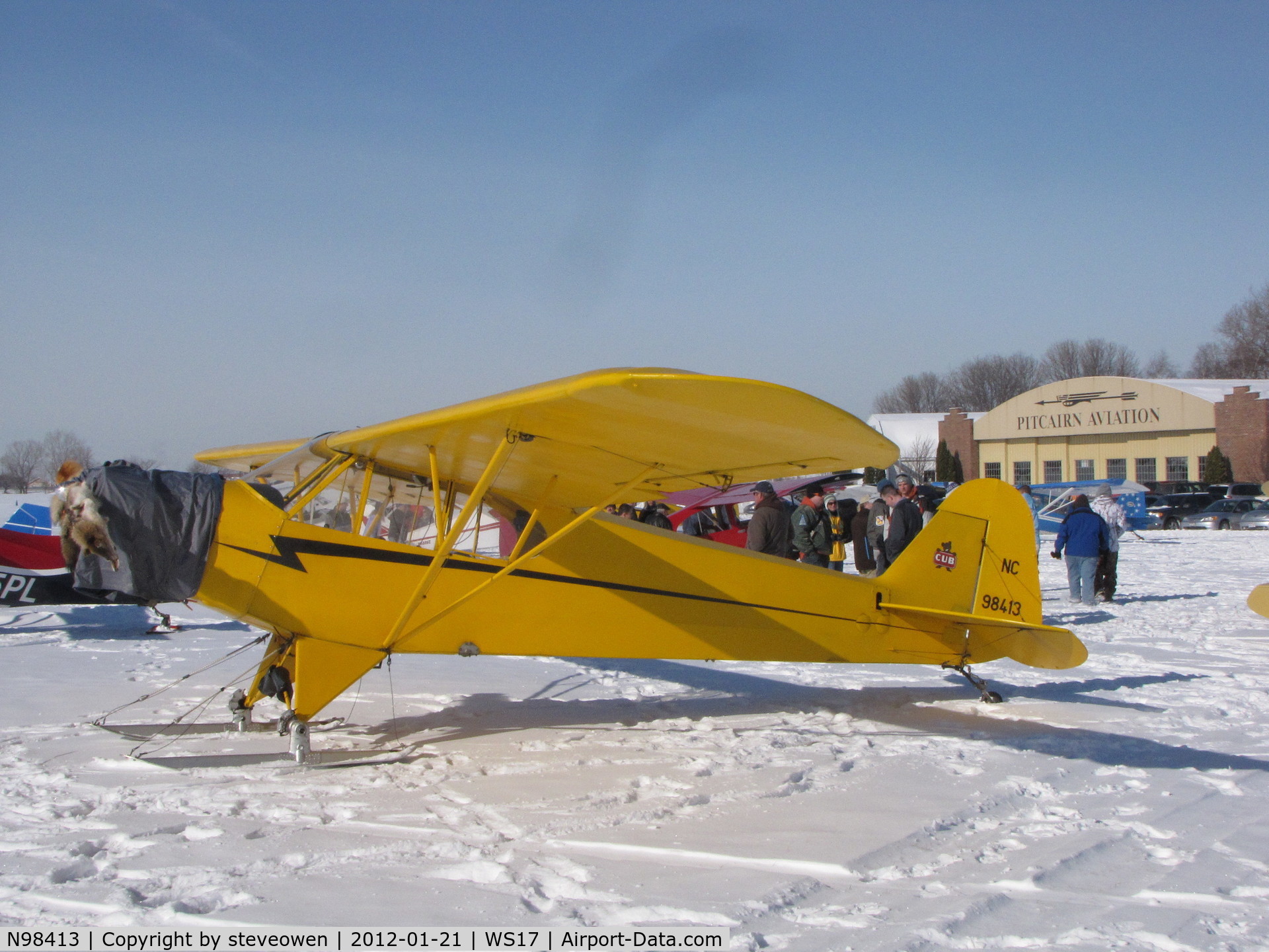 N98413, 1946 Piper J3C-65 Cub Cub C/N 18603, ski Plane Fly-in 2012