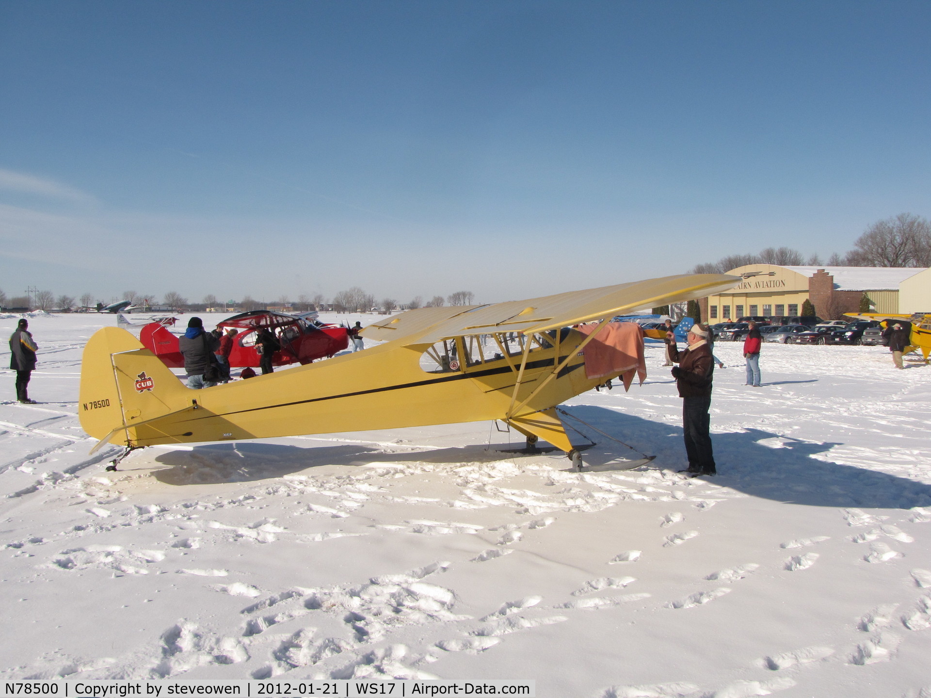 N78500, 1947 Piper J3C-65 Cub C/N 22962, Ski Plane Fly-in 2012