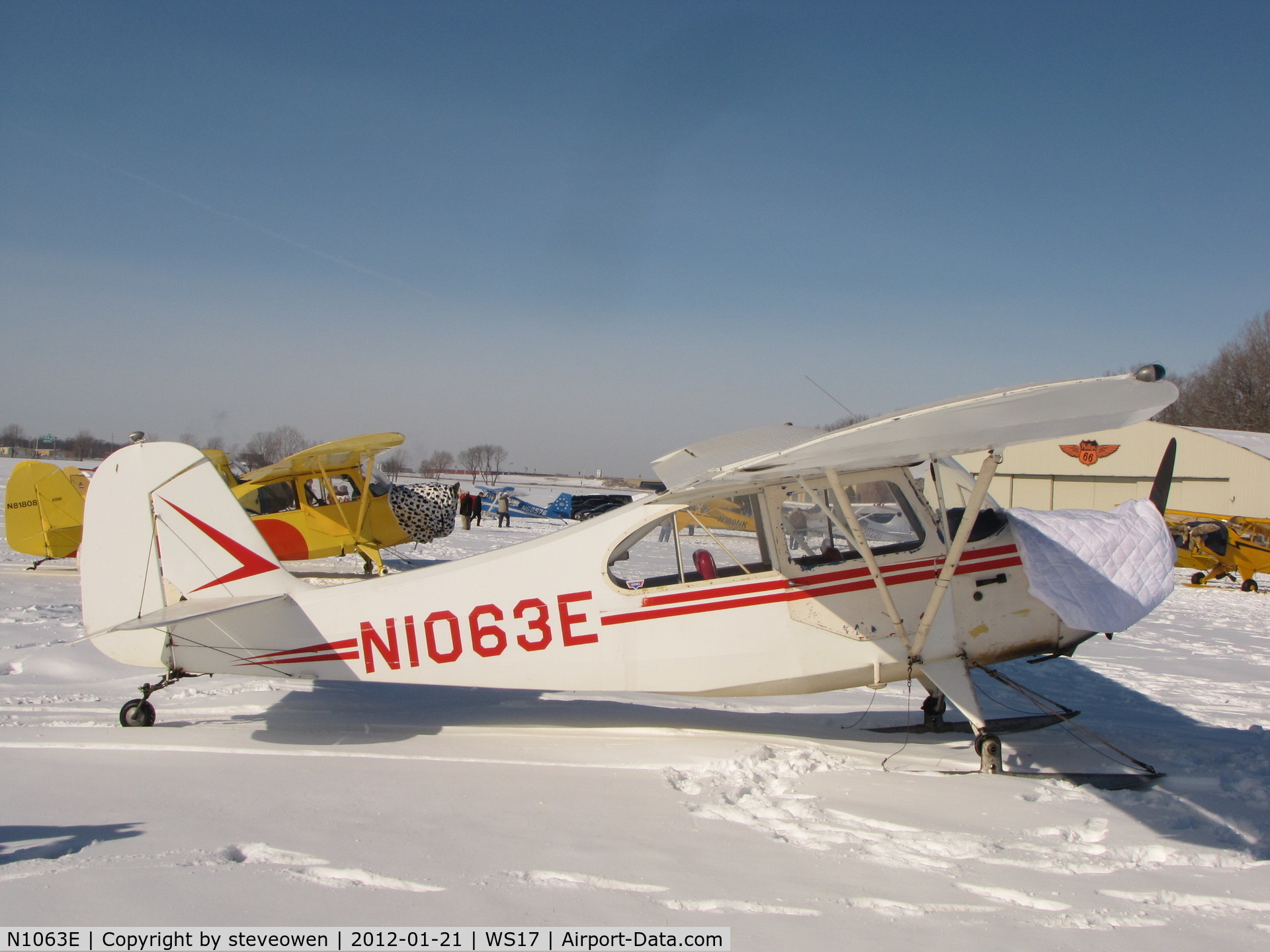 N1063E, 1946 Aeronca 7AC Champion C/N 7AC-4614, ski plane fly-in 2012