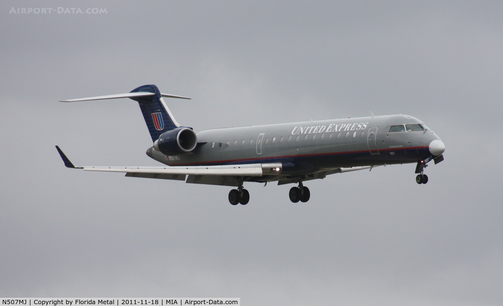 N507MJ, 2003 Bombardier CRJ-701 (CL-600-2C10) Regional Jet C/N 10017, United Express CRJ-700