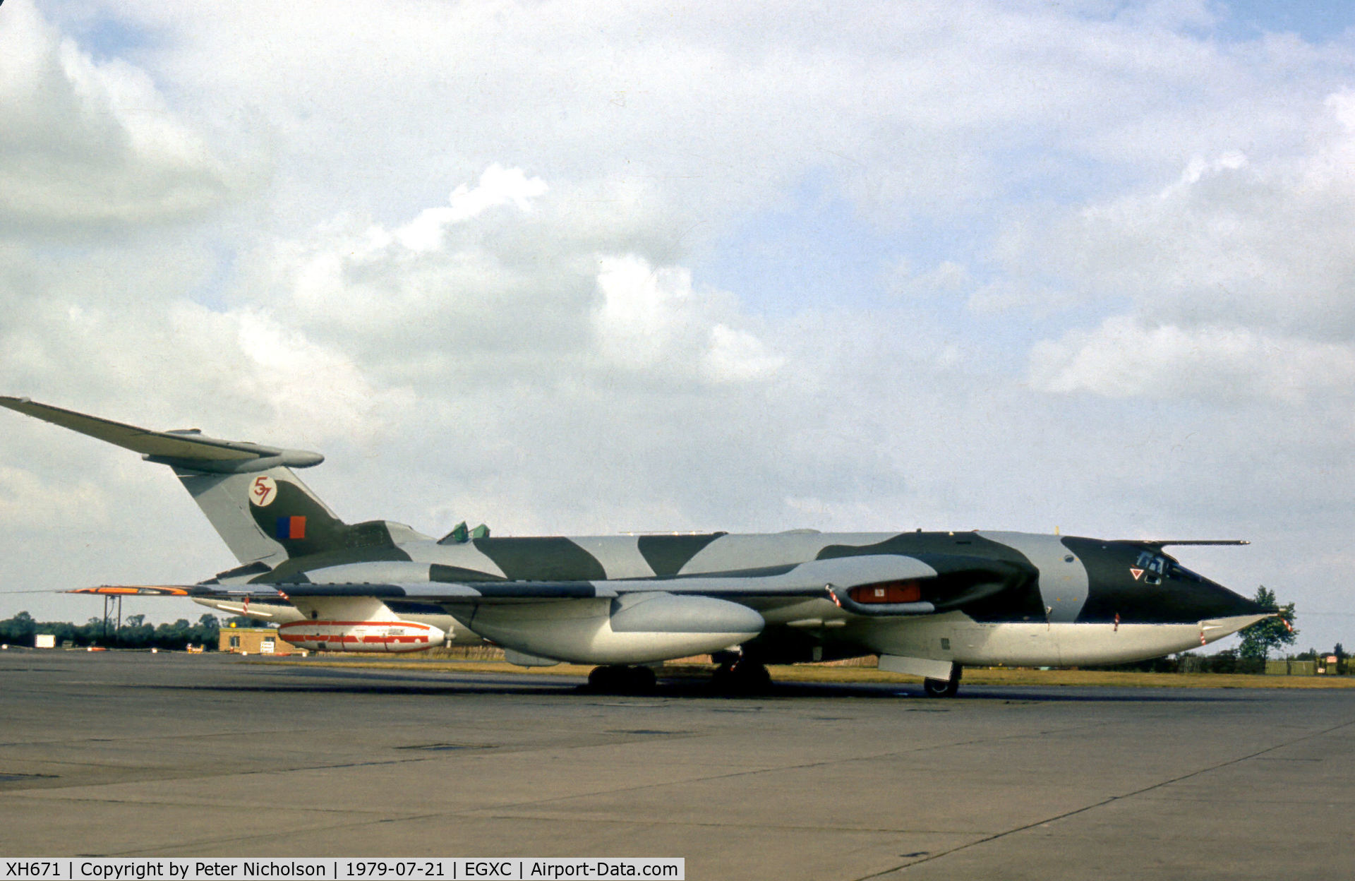 XH671, 1960 Handley Page Victor K.2 C/N HP80/56, Victor K.2 of 57 Squadron at RAF Marham on display at the 1979 RAF Coningsby Airshow.