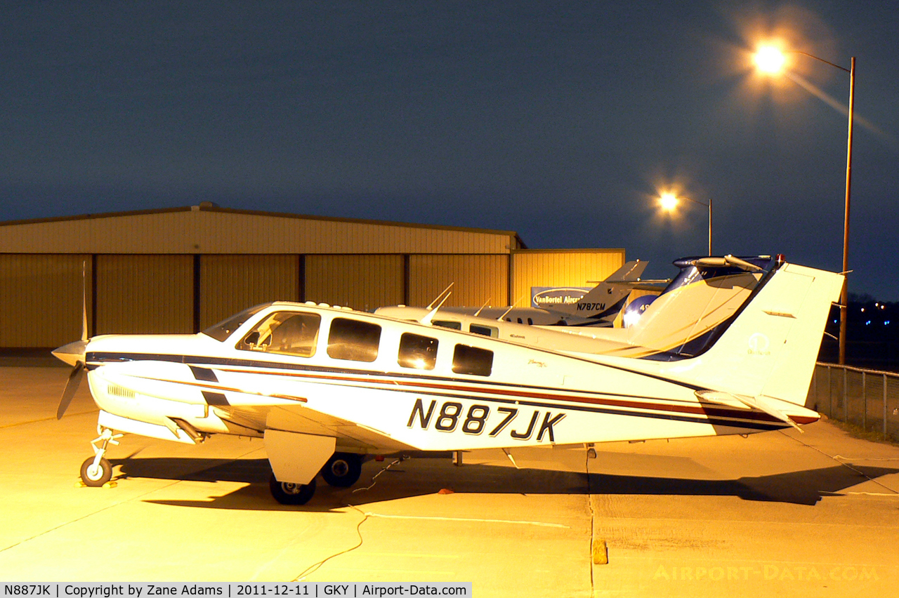 N887JK, Raytheon Aircraft Company A36 Bonanza C/N E-3586, At Arlington Municipal Airport